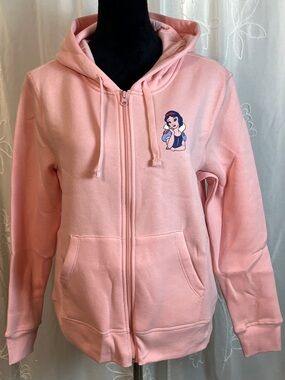 Amazon Essentials Pink Zip-Up Hoodie with Snow White Transfer